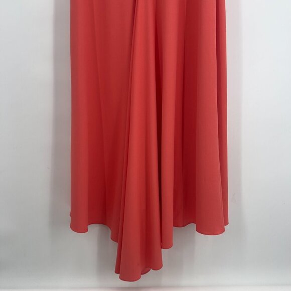 Badgley Mischka Coral Strapless Evening Gown Size 6 - Picture 9 of 14